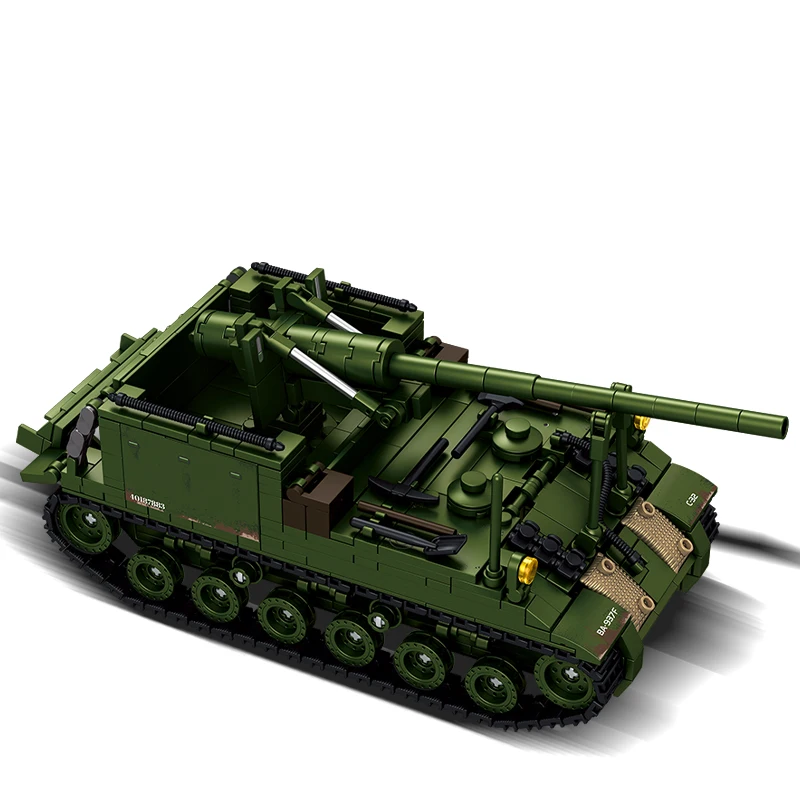 Segunda guerra mundial exército dos eua m40 155mm autopropelido 'long tom blocos de construção brinquedos tijolos modelo militar kits adultos crianças presentes de aniversário