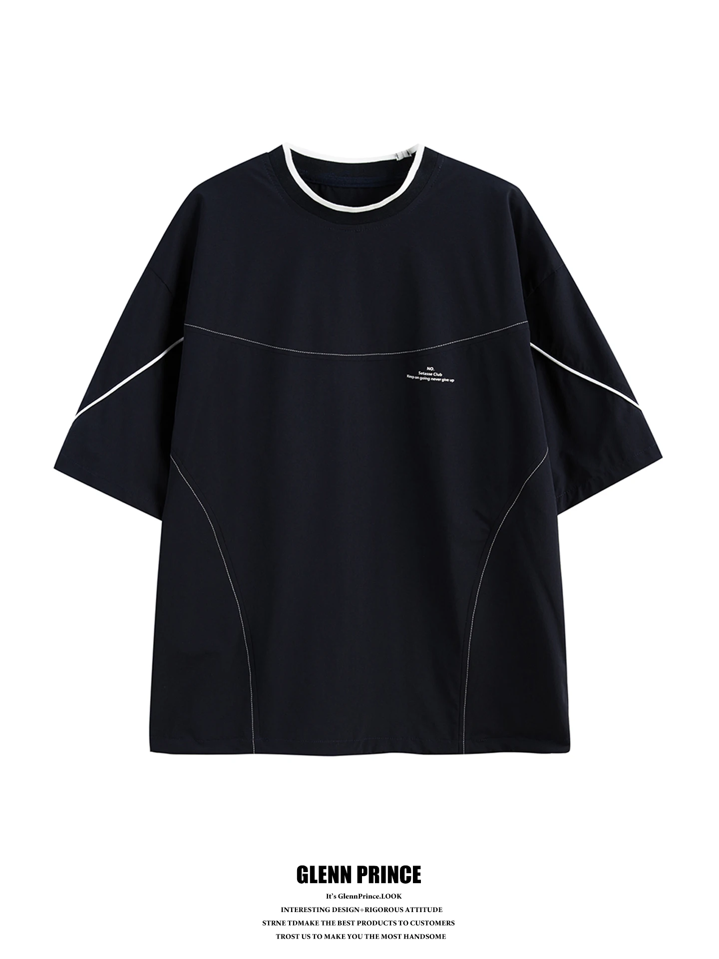 

GPstudio Japanese Style Color Block Sports Short Sleeve T-Shirt Men Summer Outdoor Thin Neutral Style Top Breathable Skin-Fri...