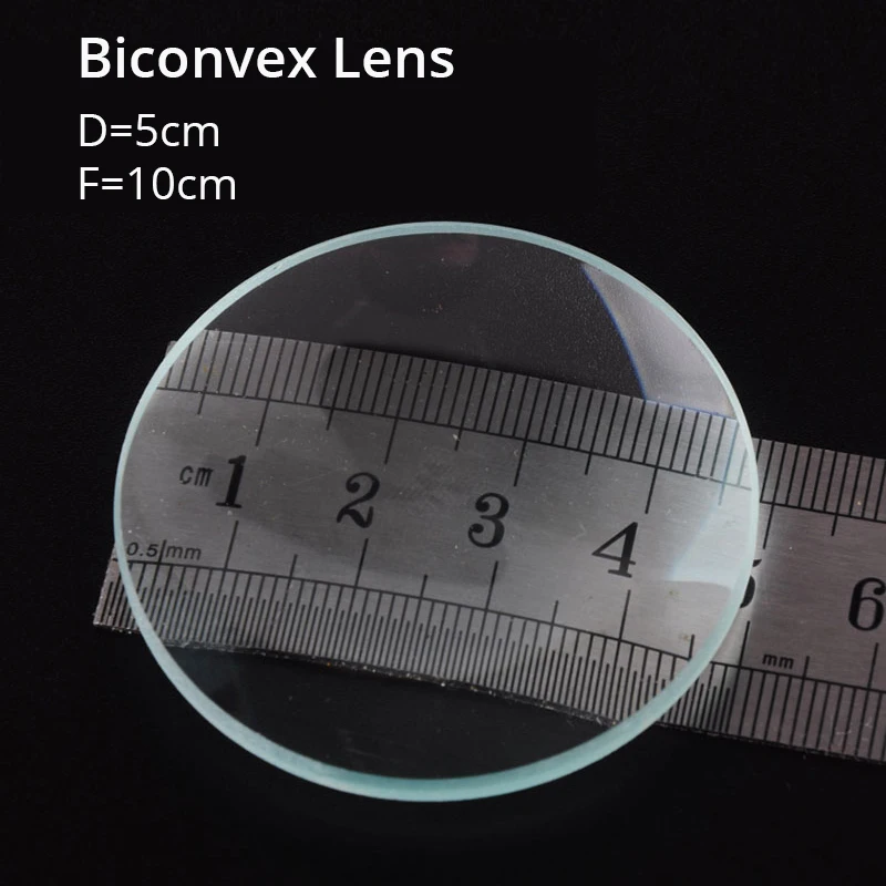 Imagem -05 - Conjunto de Lentes Ópticas para Estudantes Espelho de Lente Convexa Côncava Prisma Triangular Kit Físico Experimento Escolar Pcs