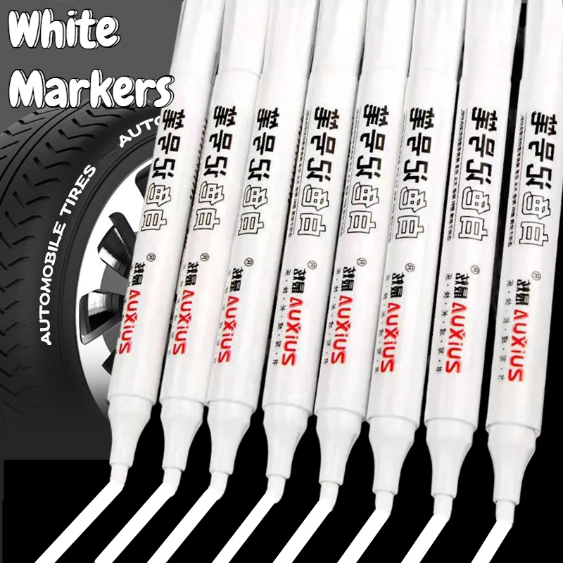 1/3/5pcs Permanent Oily White Marker Pen Waterproof Tire Painting Graffiti Environmental Gel Pen Notebook Drawing Supplies