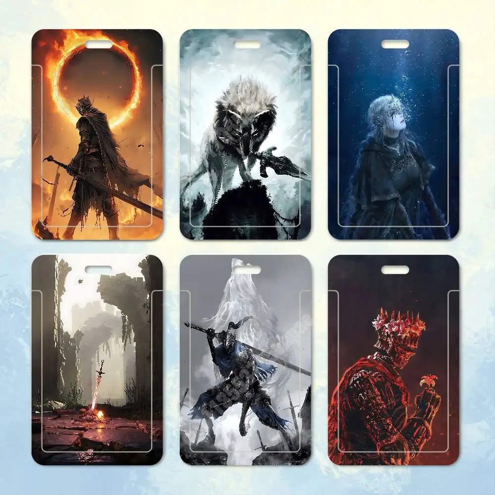 D-Dark S-Souls Game Plastic Card Holder Student ID Card Clear Transparent Business Office Supplies