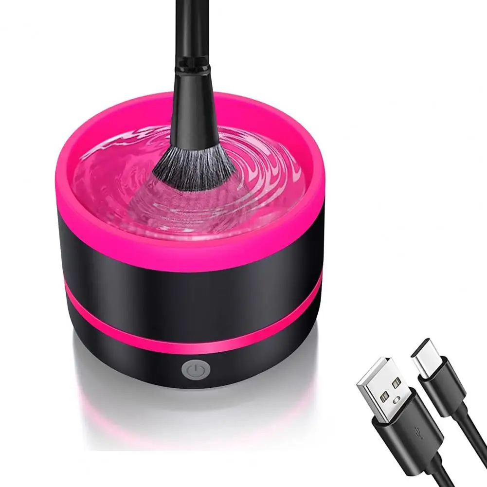 

Portable Usb Makeup Brush Cleaner Machine Silicone Electric Cosmetic Brush Clean Tool Automatic Washing Spinner Gadget