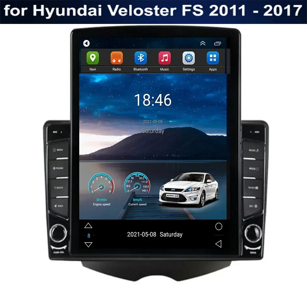 8+128G Car Radio For Hyundai Veloster FS 2011-2050 Multimedia 4G WIFI Carplay Auto GPS Navigation Android 13 Player 2 Din No DVD