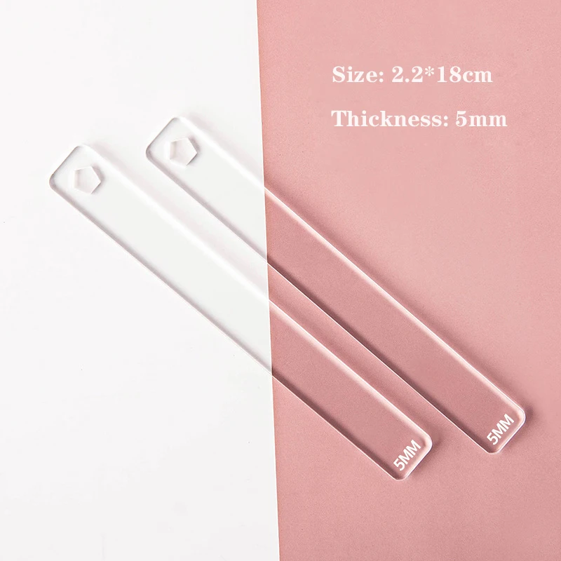Rolstrip Pin Rail Set Acryl Polymeerklei Dieptegids Set Klei Rolstang Gids met Beschermfolie voor Polymeer Oorbellen