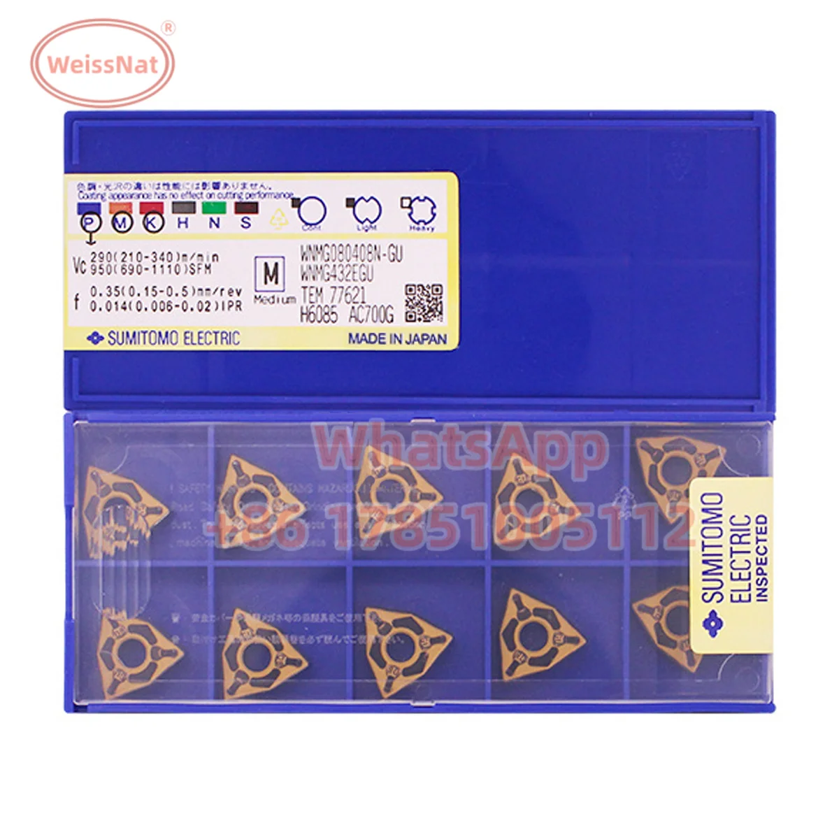 

Твердосплавные пластины SUMITOMO WNMG080402N WNMG080404N WNMG080408N WNMG080412N AC700G T1500A T1500Z T2000Z T3000Z AC5015S WNMG