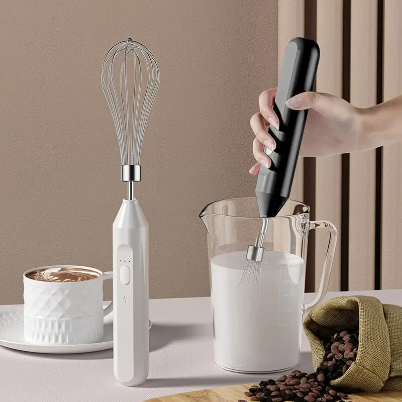 1 PCS Electric Milk Frother Handheld Egg Beater Coffee Milk Drink Egg Mixer Foamer Foamer Household Kitchen Cooking Tool