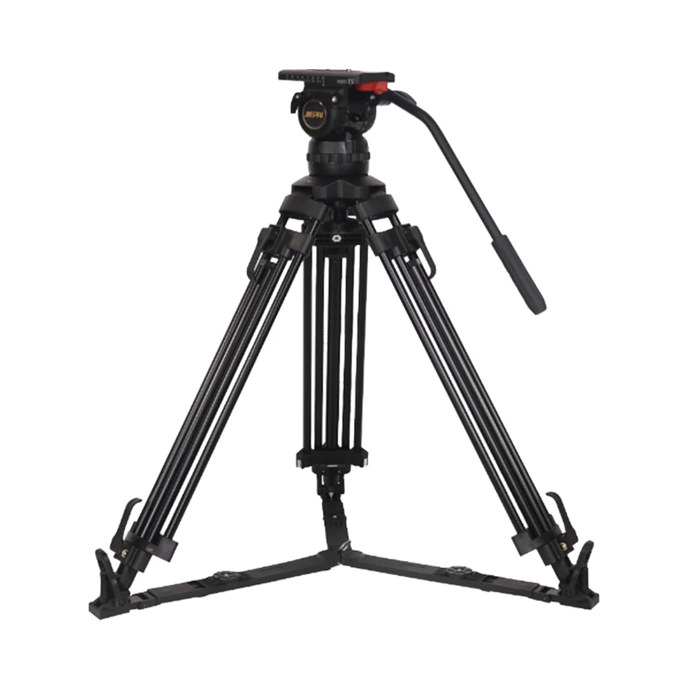 Photographic Accessories Jiepai V15 Professional Broadcast CCTV Heavy Duty Video Camera Carbon Tripod