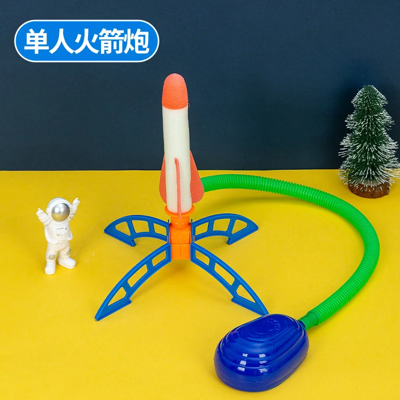 Kid Air Rocket Foot Pump Launcher Outdoor Air Pressed Stomp Soaring Rocket Toys Child Play Set Jump Sport Games Toy For Children