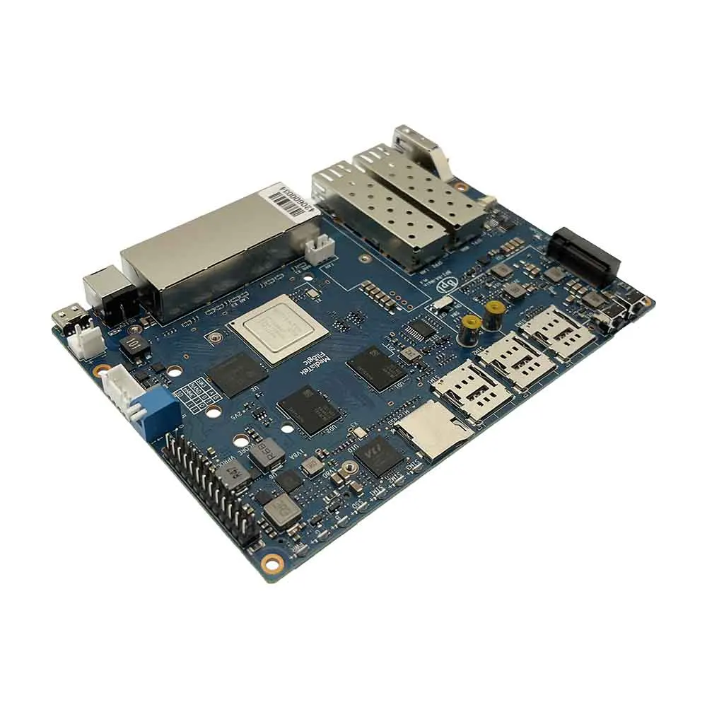 Banana Pi BPI-R4 MT7988A 4 GB DDR4 8G eMMC 128 MB SPI NAND Flash Smart Router Board Optionales Gehäuselüfter-Netzteil