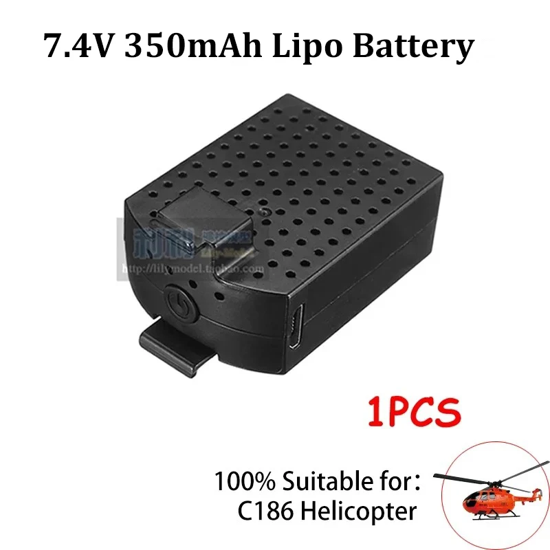 100% RC ERA C186 BO-105 / E120 4CH Flybarless RC 헬리콥터 예비 부품 7.4V 350mAh Lipo 배터리 액세서리에 적용 가능