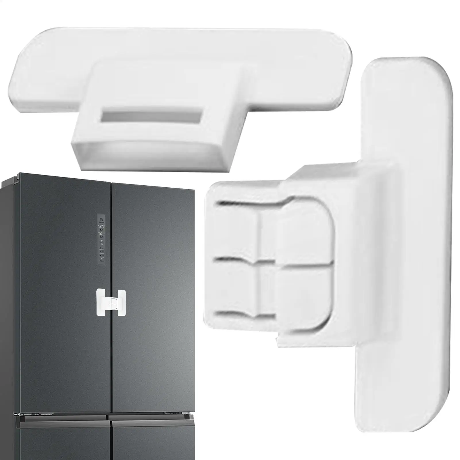 

Baby Safety Refrigerator Lock Cabinet Door Lock Fixed Buckle Self-Adhesive Fridge Closer Kids Security Protection Anti-Open Lock