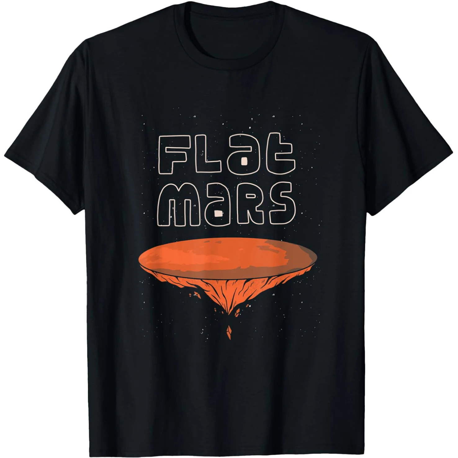 Sonnensystem Planeten Wissenschaft Flaches Mars T-Shirt für Männer und Frauen Baumwolle Humor Streetwear T-Shirt Kurzarm Unisex Lockere Kleidung – Detail 2