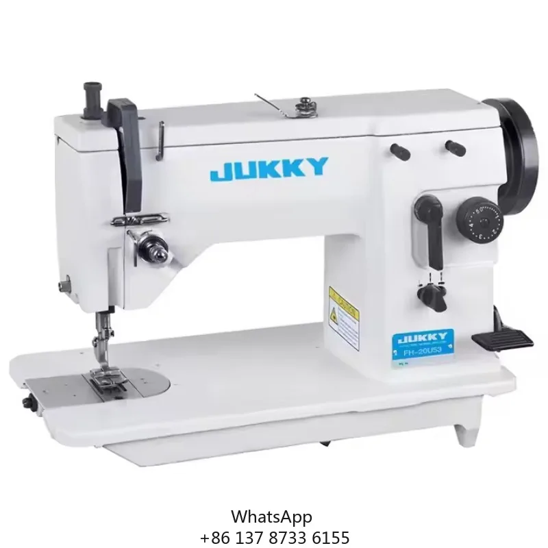 JUKKY 20U53 단침 재봉틀 가정용 지그재그 새 제품 플랫베드 가죽용 워킹풋 락스티치 재봉틀