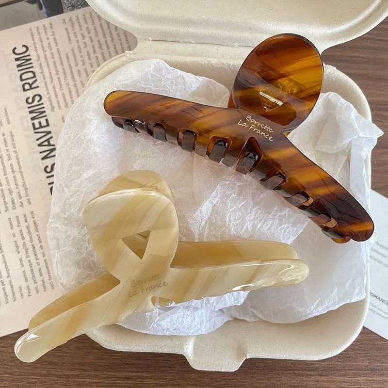 قطعة واحدة من مشبك شعر خلات فرنسا الكورية، مشبك قرش كبير فرنسي أنيق عالي الجودة، مناسب للشعر السميك، إكسسوار للشعر #3