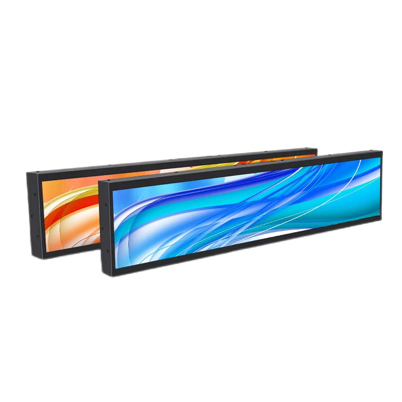 Advertising Stretch LCD Advertising Screen with Protective Glass for General Merchandise Store Product Display Cases