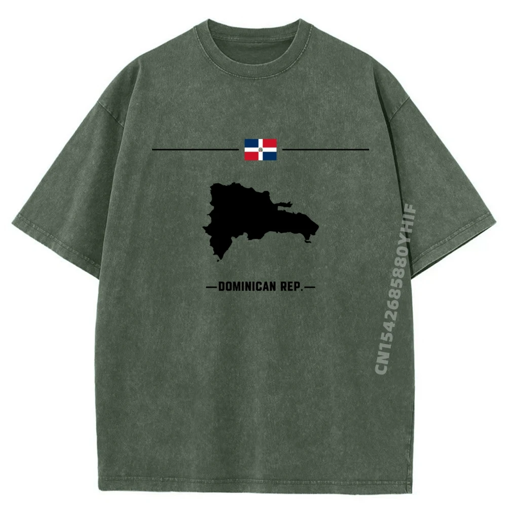 

Флаг Карта и имя страны Доминиканская Республика Забавные рубашки Мужская футболка с рисунком Классическая стираная рубашка с персонажем