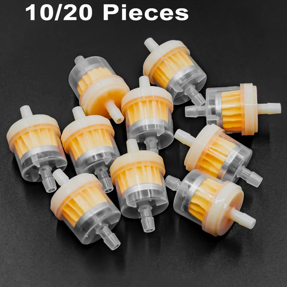 

10/20pcs Universal Gasoline Oil Filter for Motorcycle Moped Scooter Dirt Bike ATV Professional Motorbike Inline Gas Fuel Filter