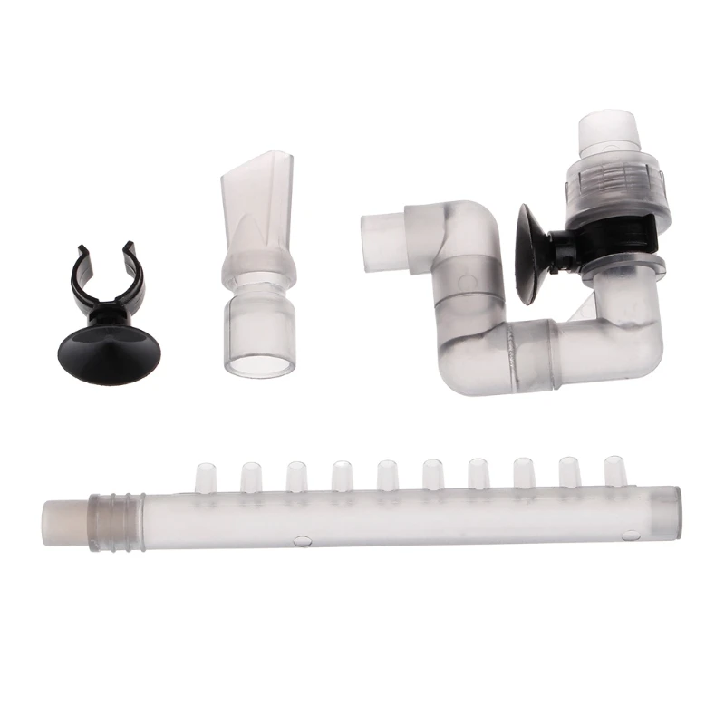 Canister Filter Outflow Outlet Rainfall Pipe Aquarium External Filter Accessories Parts with Suction Cups for Fish Tanks