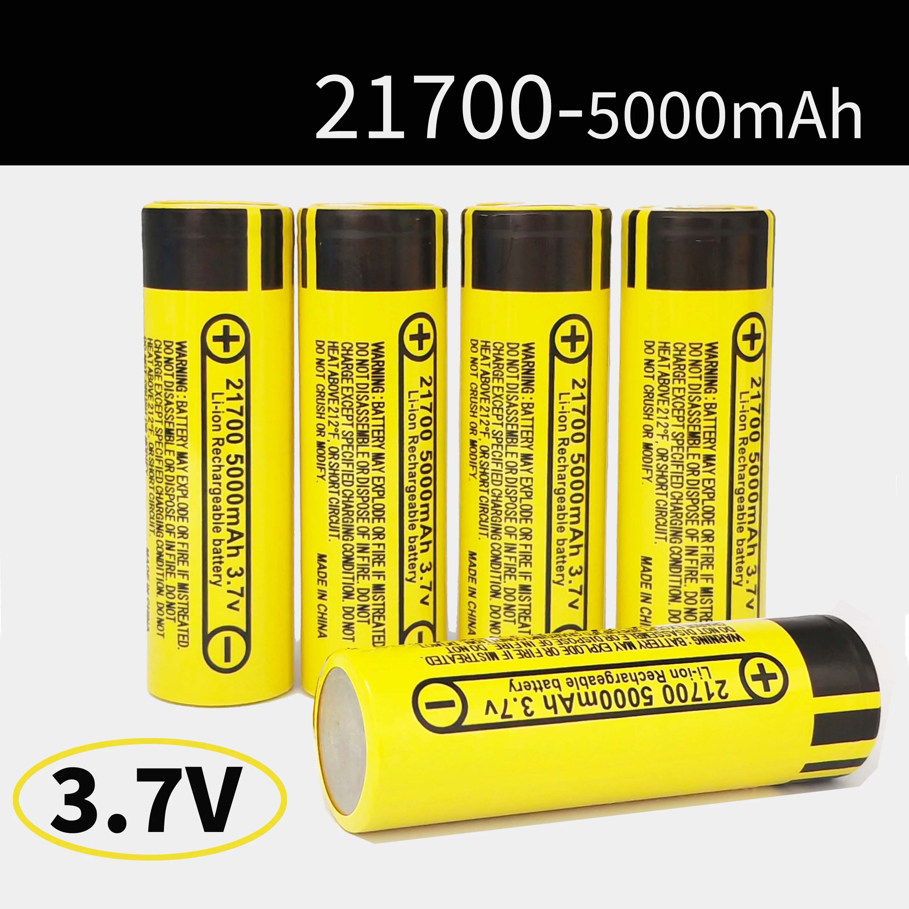 21700 5000mAh 3.7V Lithium Ion Rechargeable Battery Cell, 2‑16 Pcs Optional For Flashlight Small Electronic Device