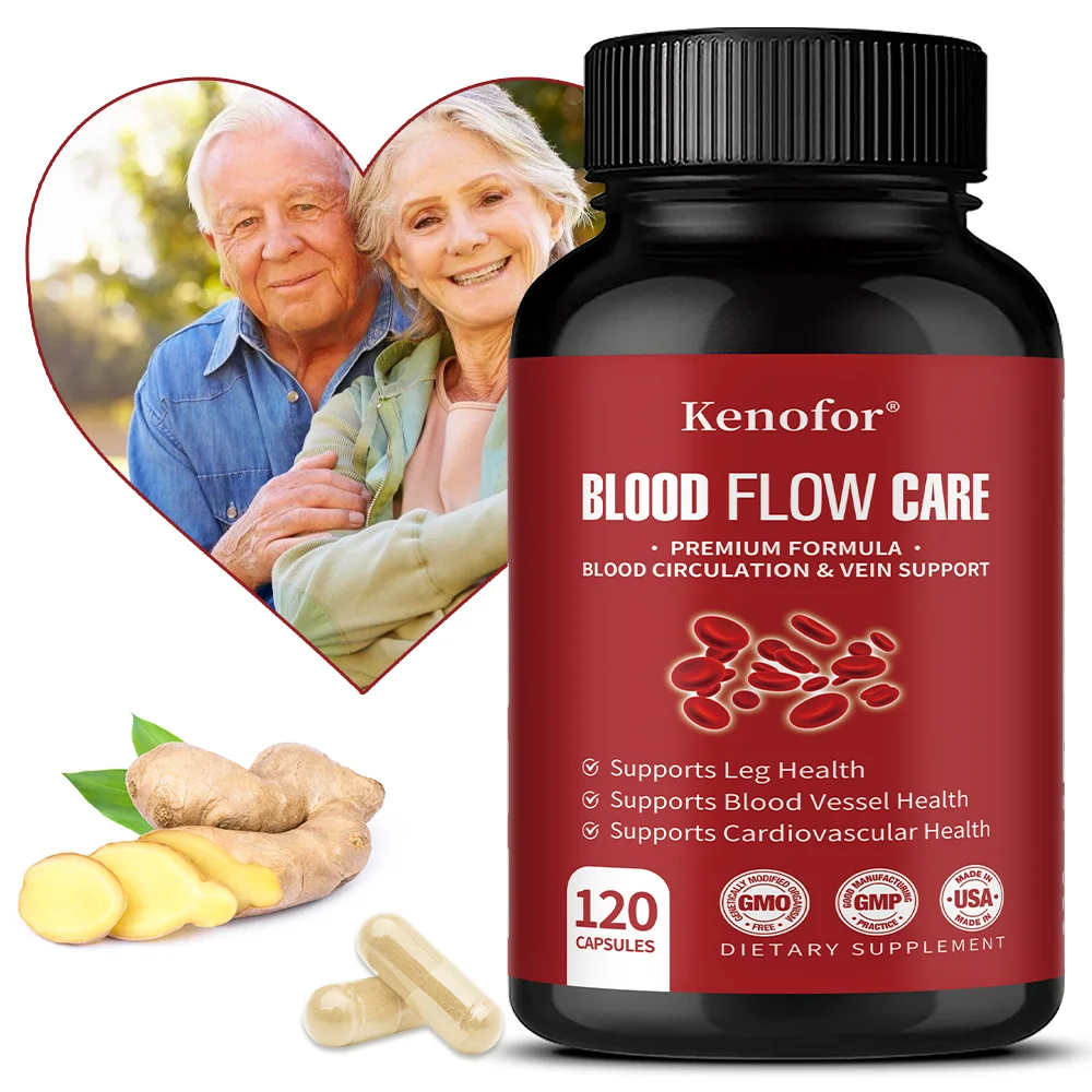

Natural Hawthorn + Ginger Root Supplement, Improves Blood Circulation, Enhances Immunity and Digestive Function, Non-GMO