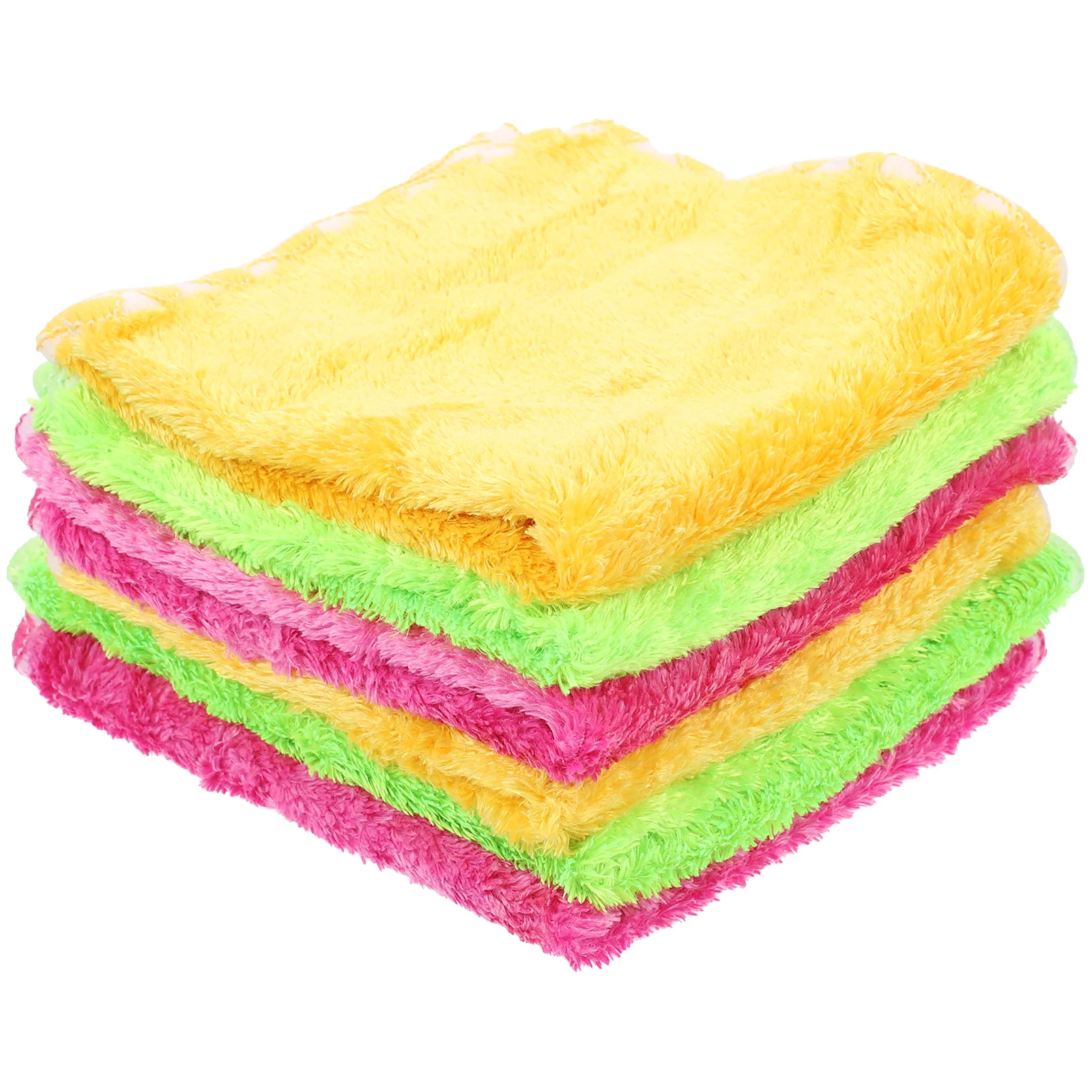 

6pcs Coral Towels Absorbent Quick Dry Kitchen Hand Wash Cloth Rag Fleece Wipes Breathing Soft Comfortable Anti Wrinkle Easy
