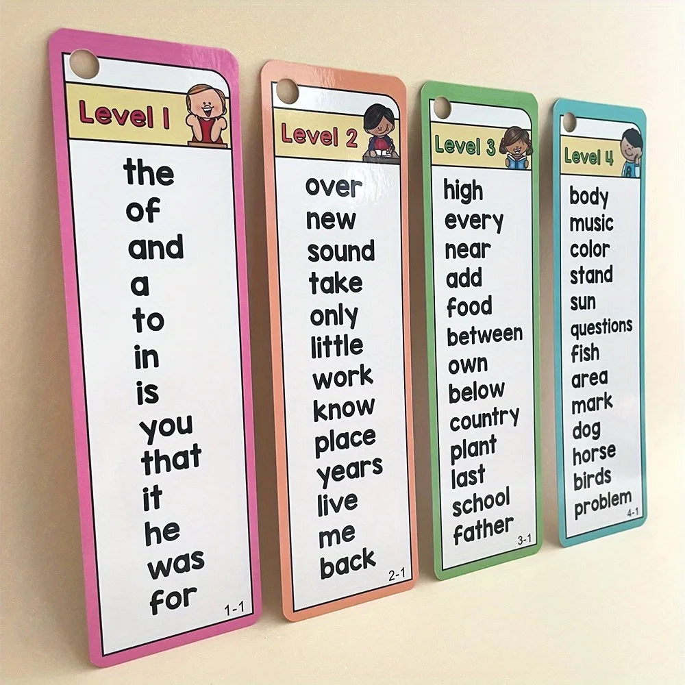 Fun Learning Activity with Double-Sided Cards 1000 Sight Words Flash Cards for Kids Aged 6-10 Leveled Word Games Educational Toy