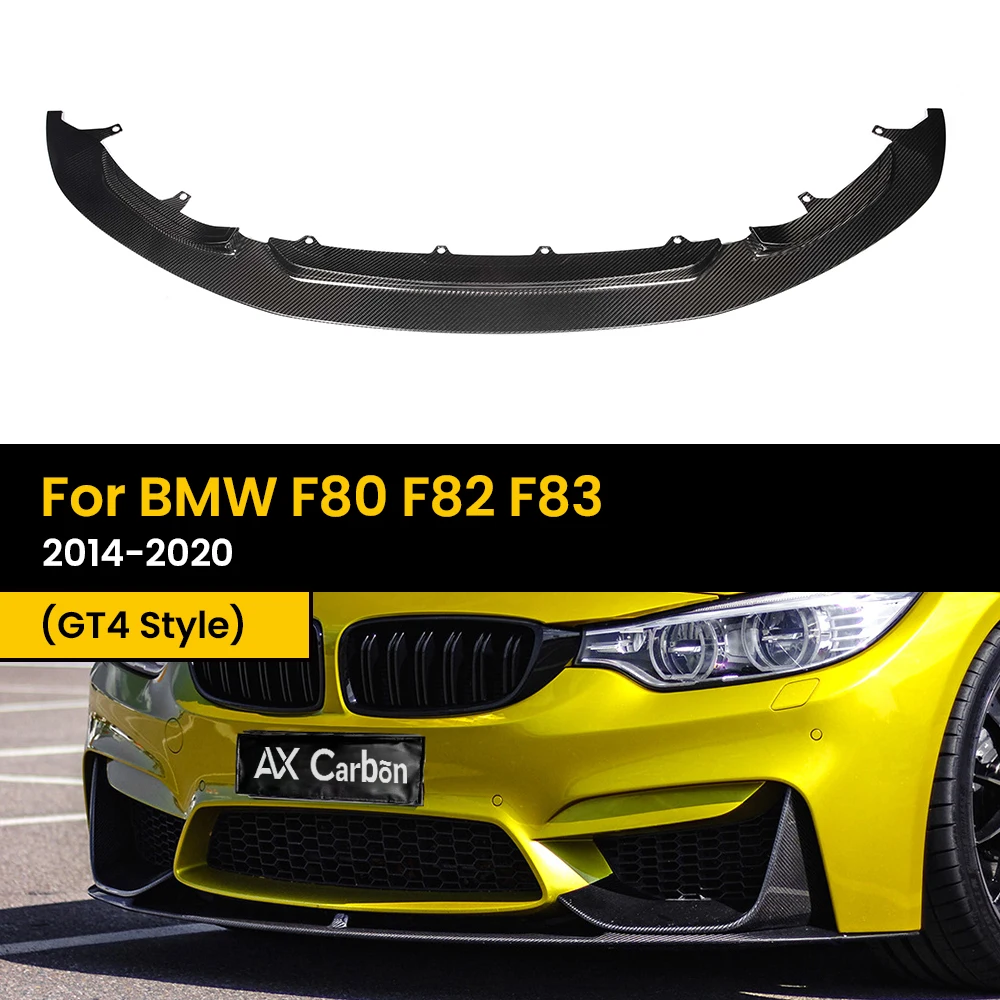

Настоящий сухой передний диффузор из углеродного волокна, бампер для BMW F80 F82 F83 GT4 Style 2014-2020 1 шт./шт.