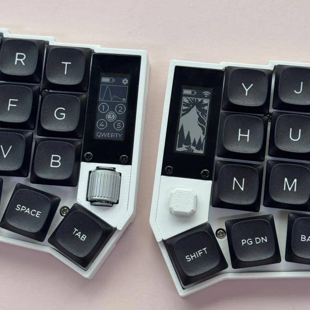 Corne 분할 키보드 키트 사용자 정의 60% Kailh Choc V1 V2 로우 프로파일 키보드 무선 블루투스 ZMK Nice View 롤러 조이스틱 게임