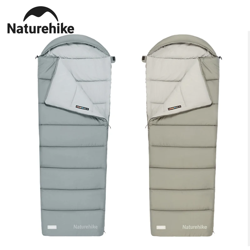 

Спальный мешок Naturehike M180/M300 Ultralight Envelope: портативный, теплый, для кемпинга, путешествий и активного отдыха, соединяемый.
