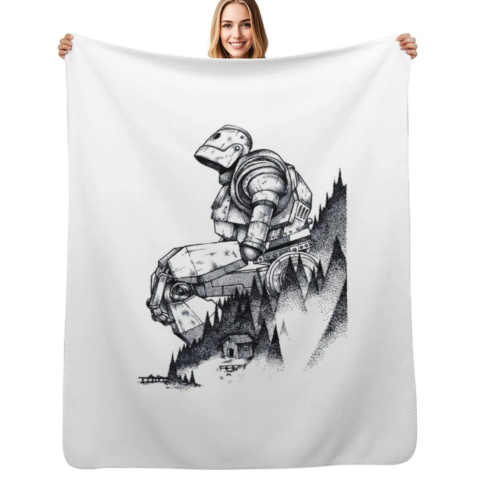

Iron Giant Throw Blanket Soft Big Plaid Beach Softest Blankets