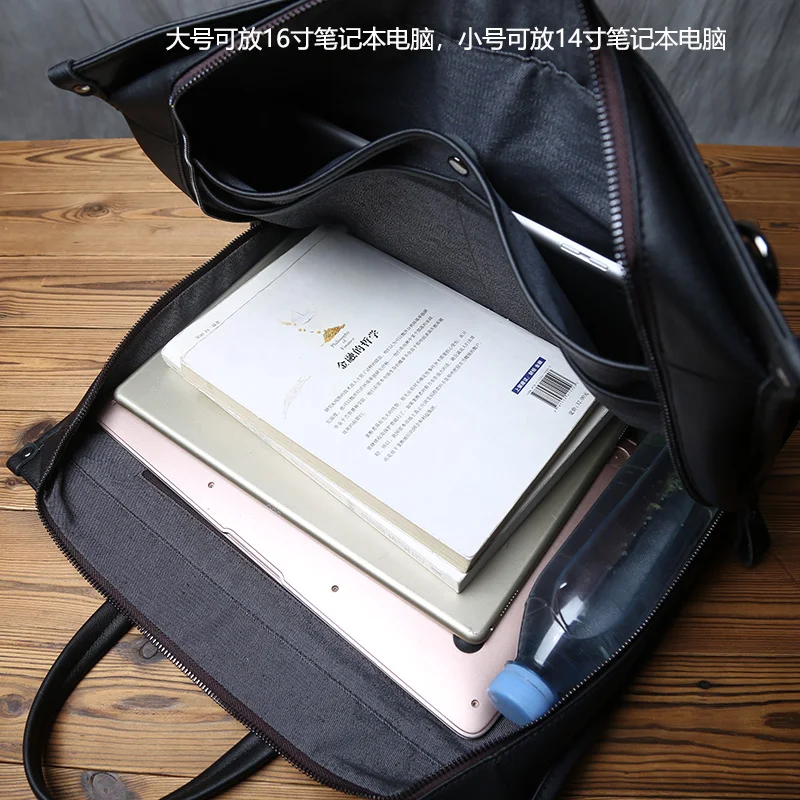 NZPJ Echtem Leder Männer Aktentasche Natürliche Rindsleder Casual Handtasche Weiche Leder Business Schulter Tasche Für 16 Zoll Laptop – Detail 19
