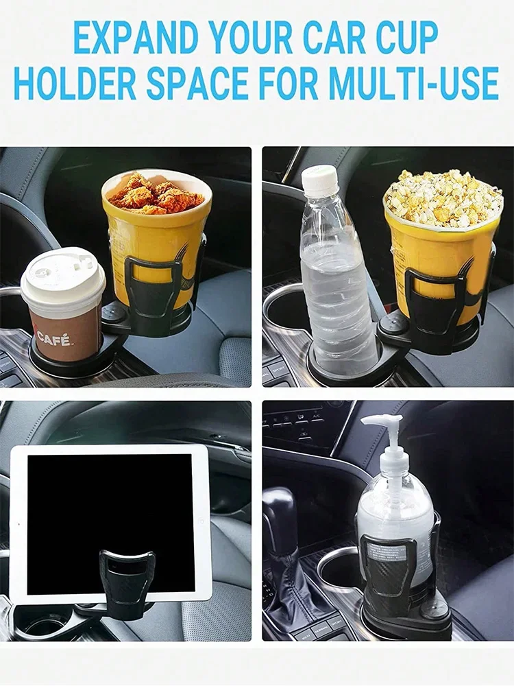 Car Cup Holder Expander Tray with Detachable Car Cup Holder Tray,Car Food Trays for Eating Cup Holder Tray Table for Car image 5