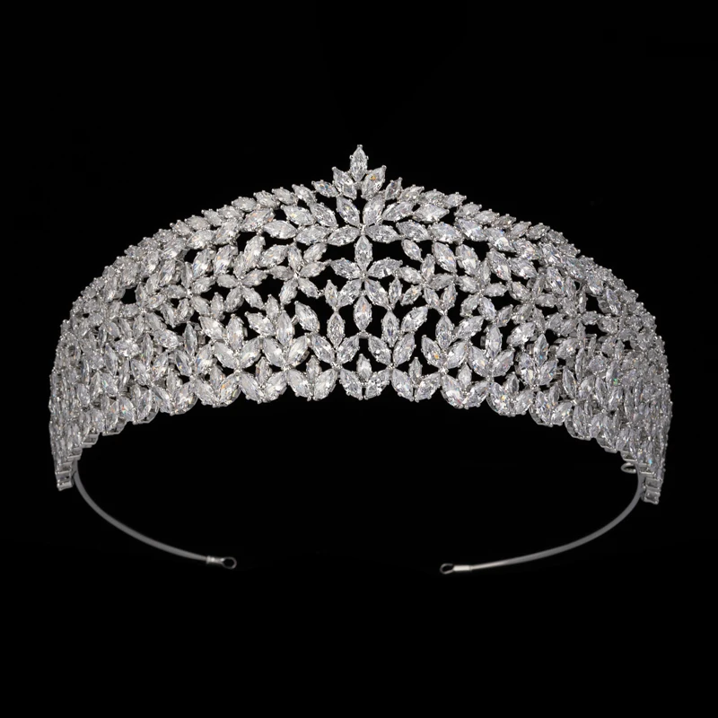 

Crown HADIYANA Wedding Hair Accessories Zircon Tiaras and Crowns Cubic Zirconia Bride Princess Headband Bridal Jewelry BC5829