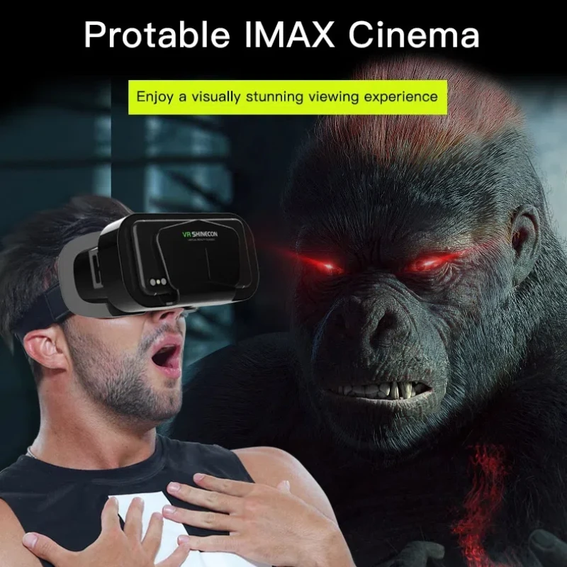 VR バーチャルリアリティグラス ホーム 3D ビューイング VR ヘルメット 4.7-7 インチの大画面携帯電話に適しており、ゲームコントローラーをサポート