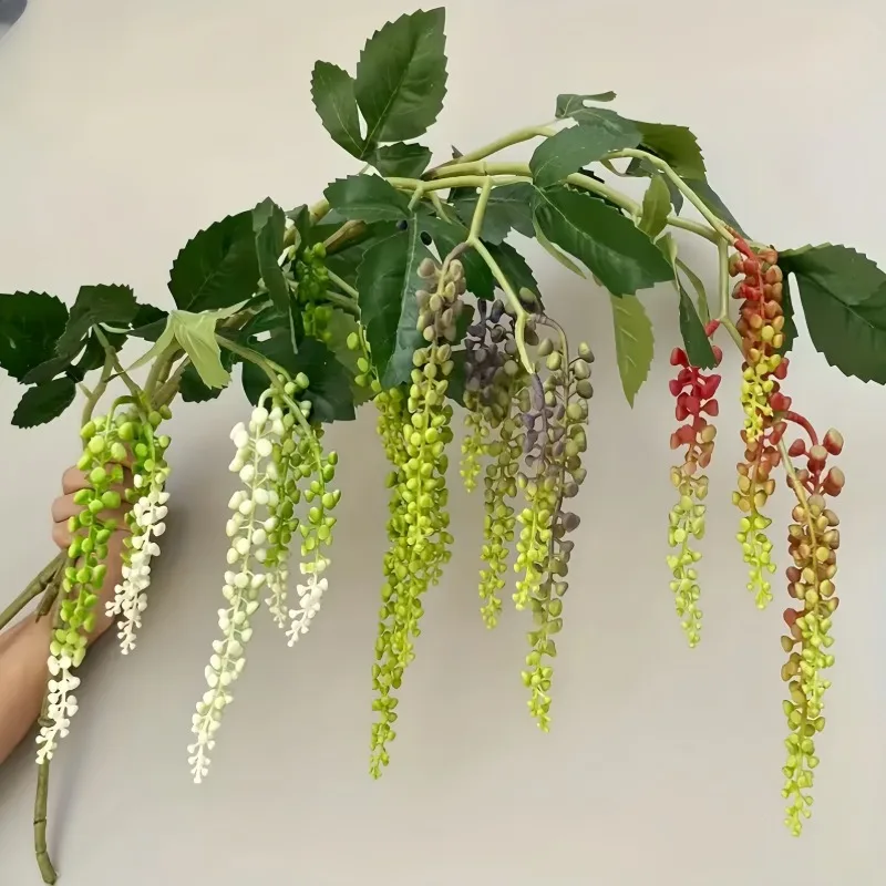 Amaranthus colgante Artificial, vegetación de plástico de 30,7 pulgadas para decoración DIY, planta sintética versátil para decoración de boda, oficina en casa