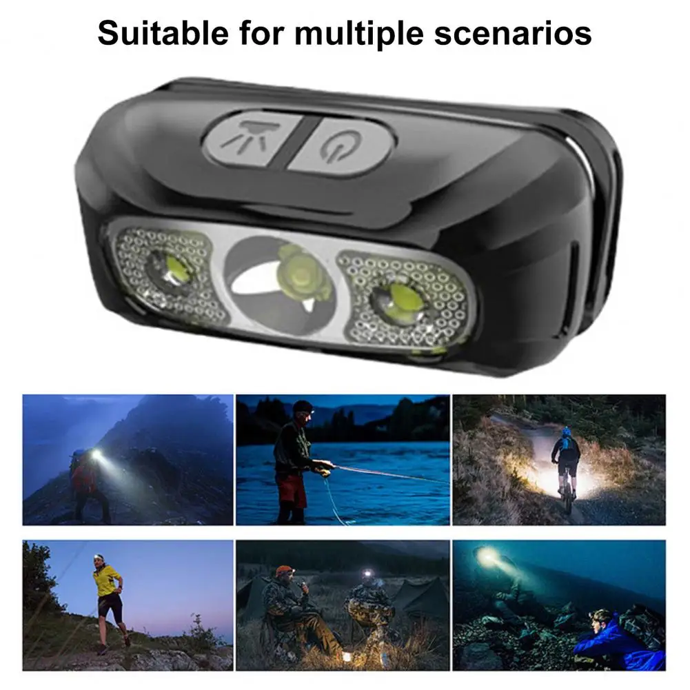 Super Bright Headlamp Rechargeable Sensor Headlamp for Outdoor Activities Bright Led Waterproof Camping Gear with Adjustable