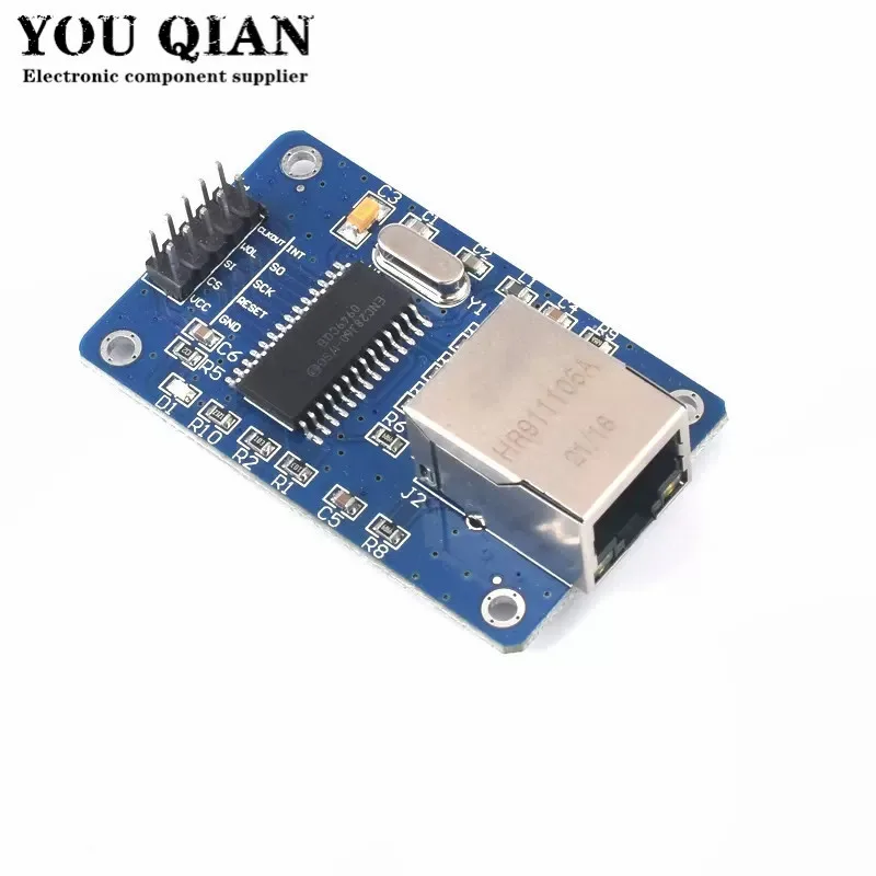 ENC28J60 LAN Ethernet Network Board Module 25MHZ Crystal AVR 51 LPC STM32 3.3V