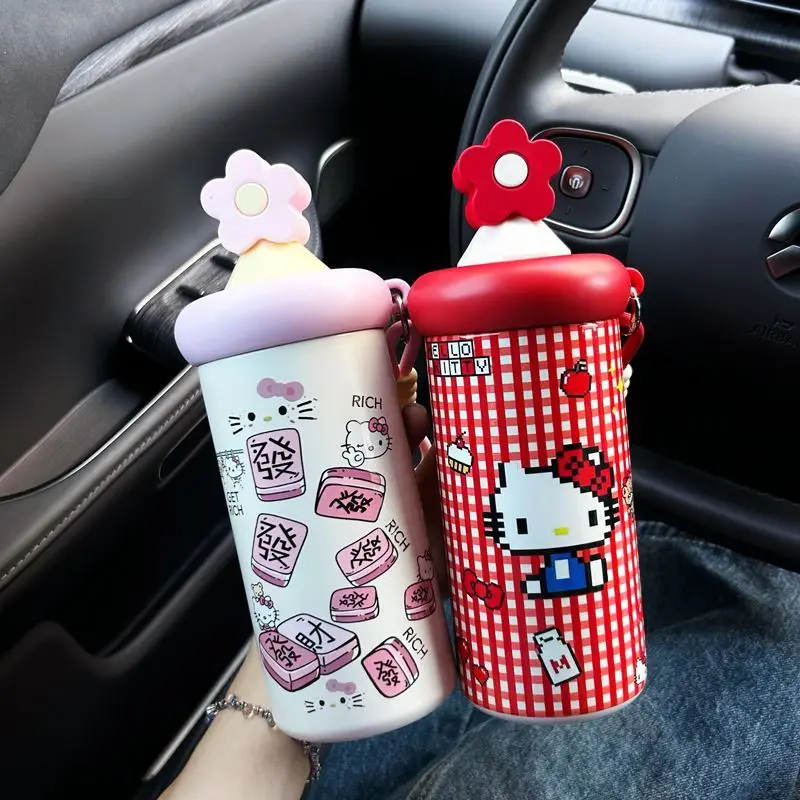 

Sanrio 600 ML Thermos Mug Hello Kitty Cartoon 304 Stainless Steel Portable Water Cup Travel Water Bottle Kawaii Cups Kids Gifts