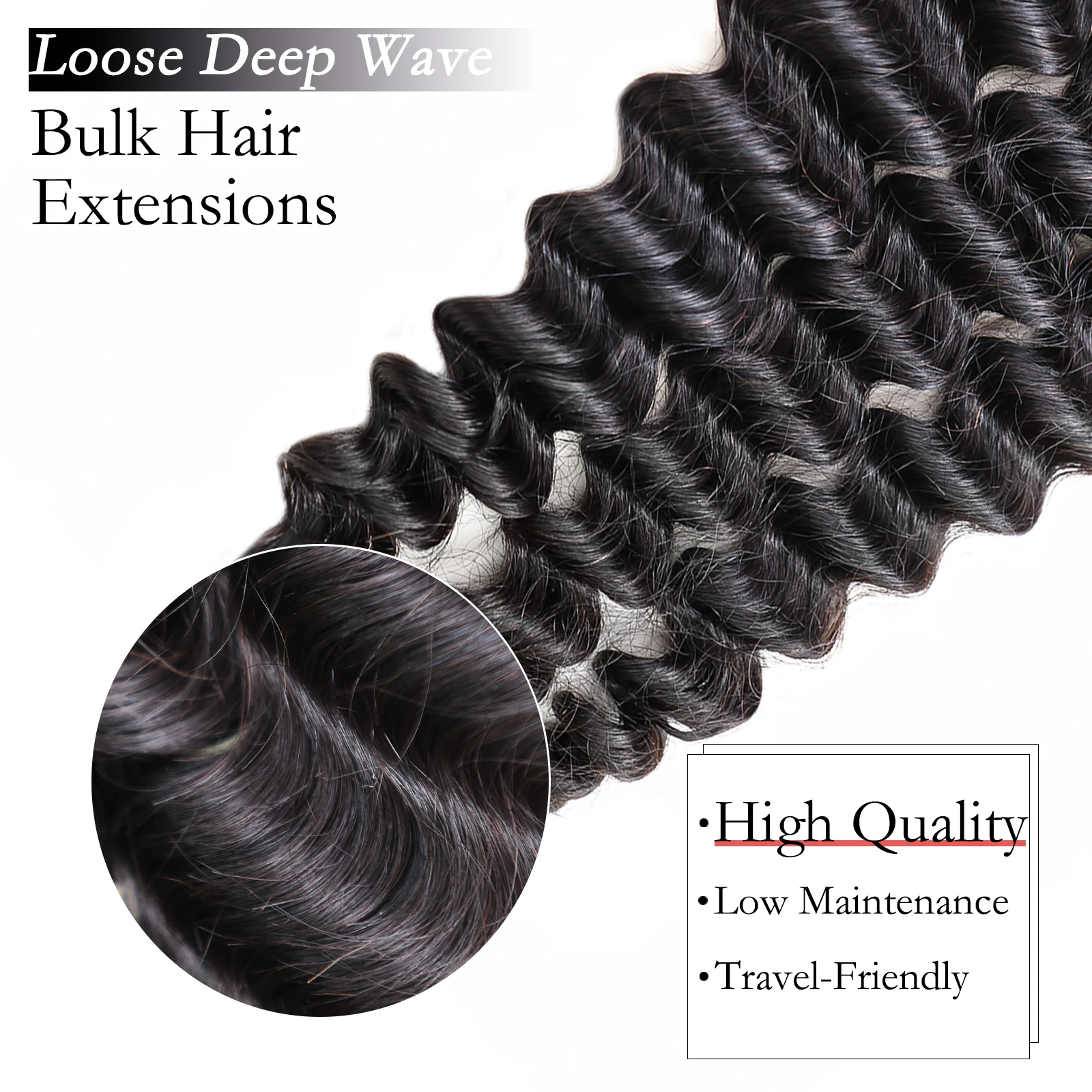 Loose Deep Wave 30Inch Remy Human Hair Bulk For Braiding High Quality 100% Extensions No Weft For Women Human Hair Bulk