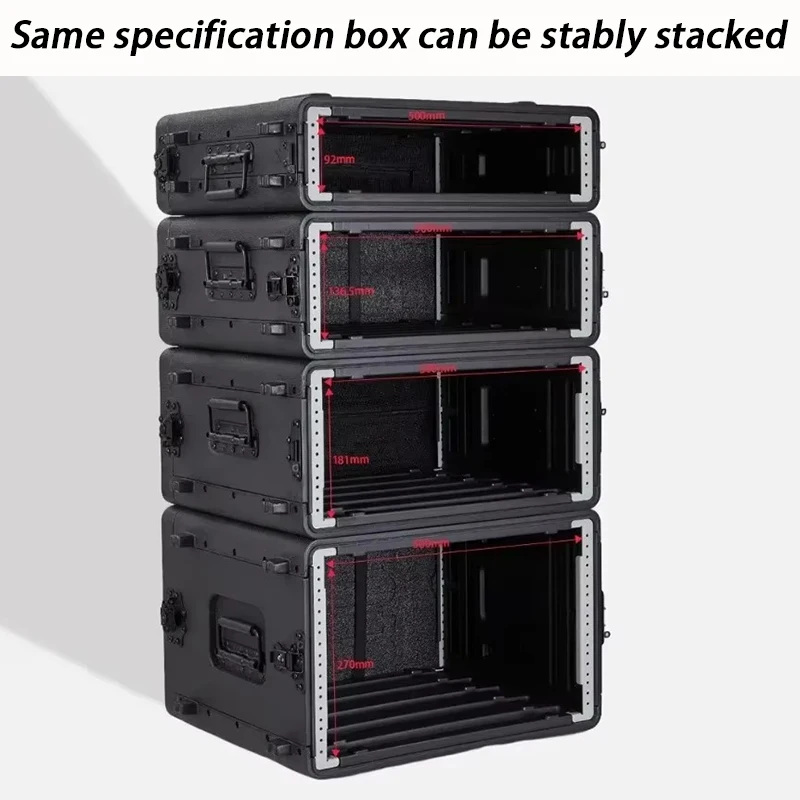 PE Plastic U-Box Storage Organizer | Microphone Tool Case for Audio Equipment & Amplifier Accessories
