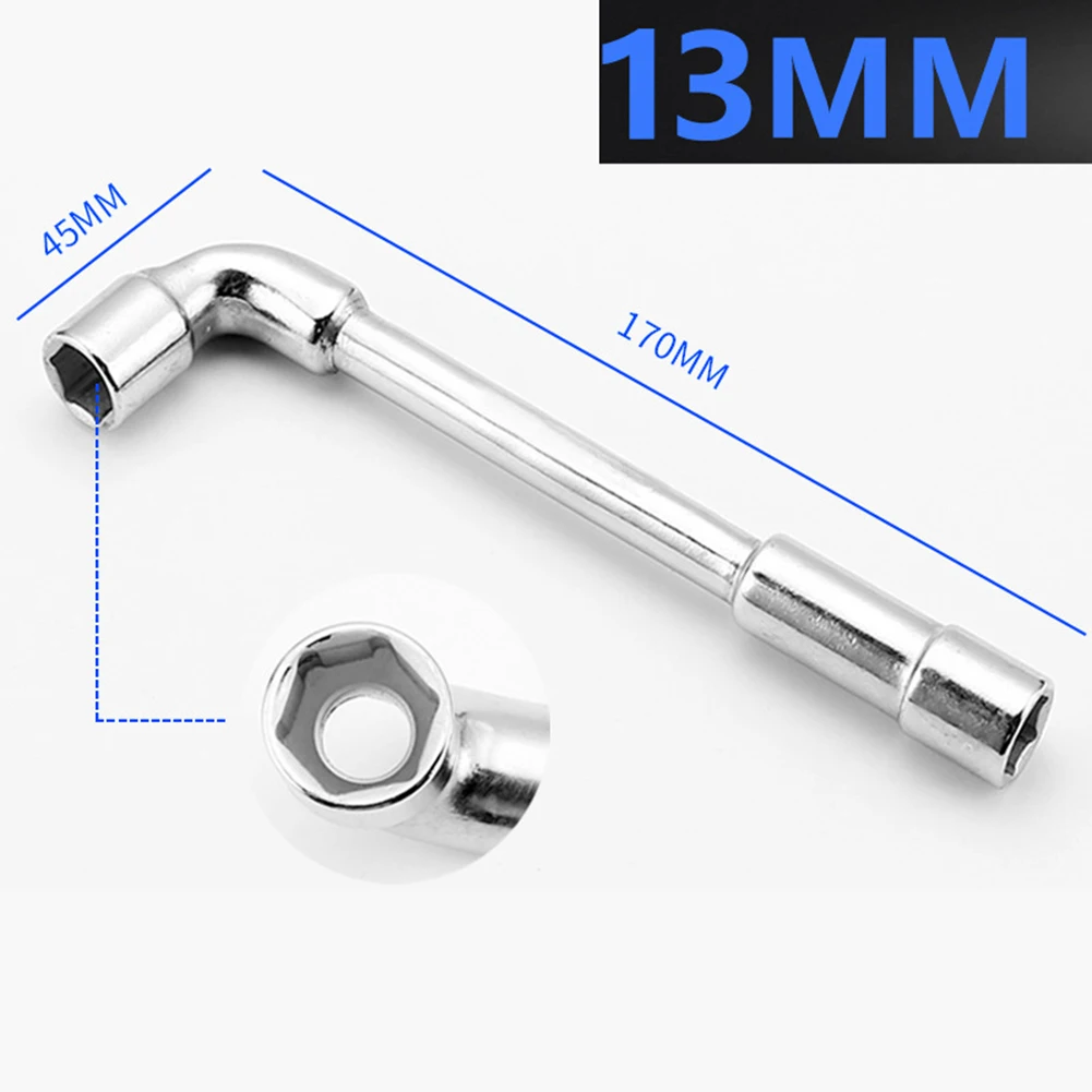 L Type Socket Wrench Double-Head Casing Pipe Socket Wrench For Mechanical Equipment Maintenance 7-Shaped Hex Spanner Hand Tools