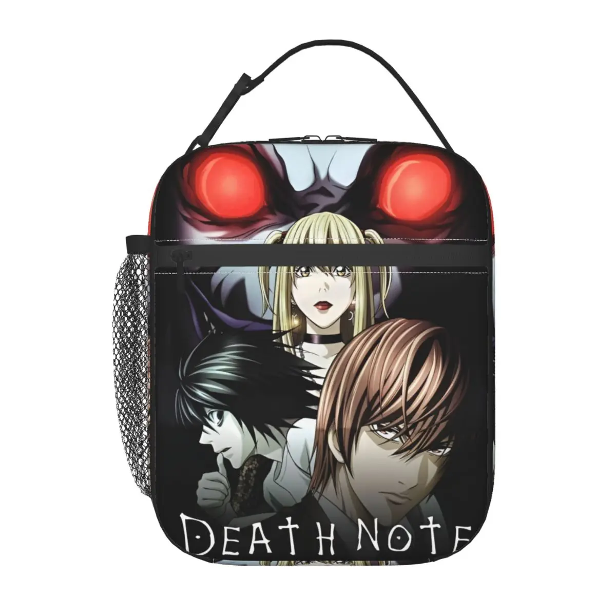 

Custom Deathes Anime Note Thermal Insulated Lunch Bags Portable Bento Box for Work School Travel Multifunction Food Tote Bags
