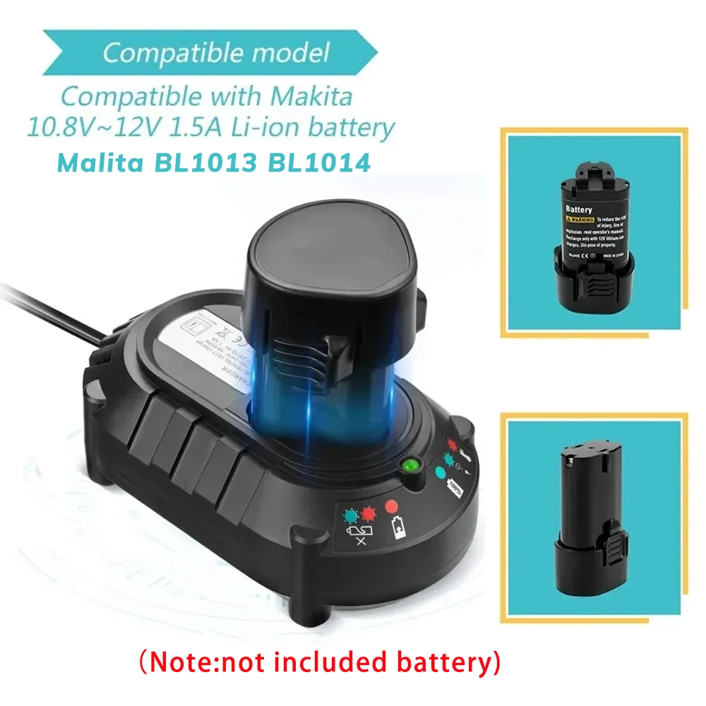 Rechargeable Battery Charger 10.8V 12V AC100V-240V for Makita Power Tool Lithium Replacement battery BL1014 BL1013 EU Plug