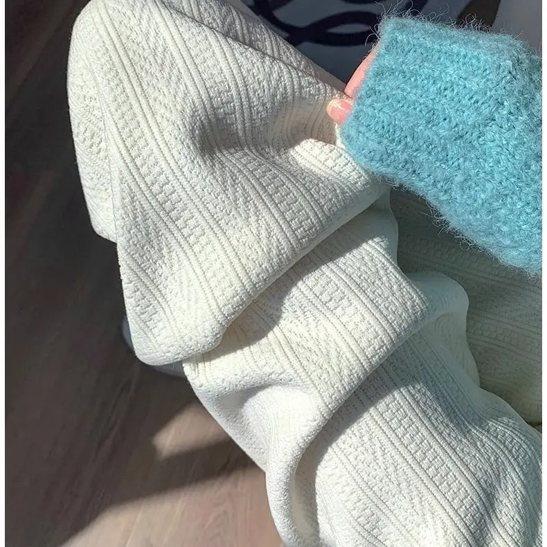 Pantaloni da donna giapponese primavera ciniglia urbana abbottonata a pois bella maglia drappeggiata Ulzzang minimalismo Kawaii patta Amekaji Tuck casual