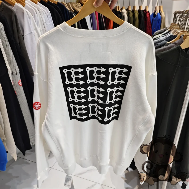 New printed CAVEMPT C.E round neck sweatshirt 1:1 high-quality pure cotton loose casual men's sportswear