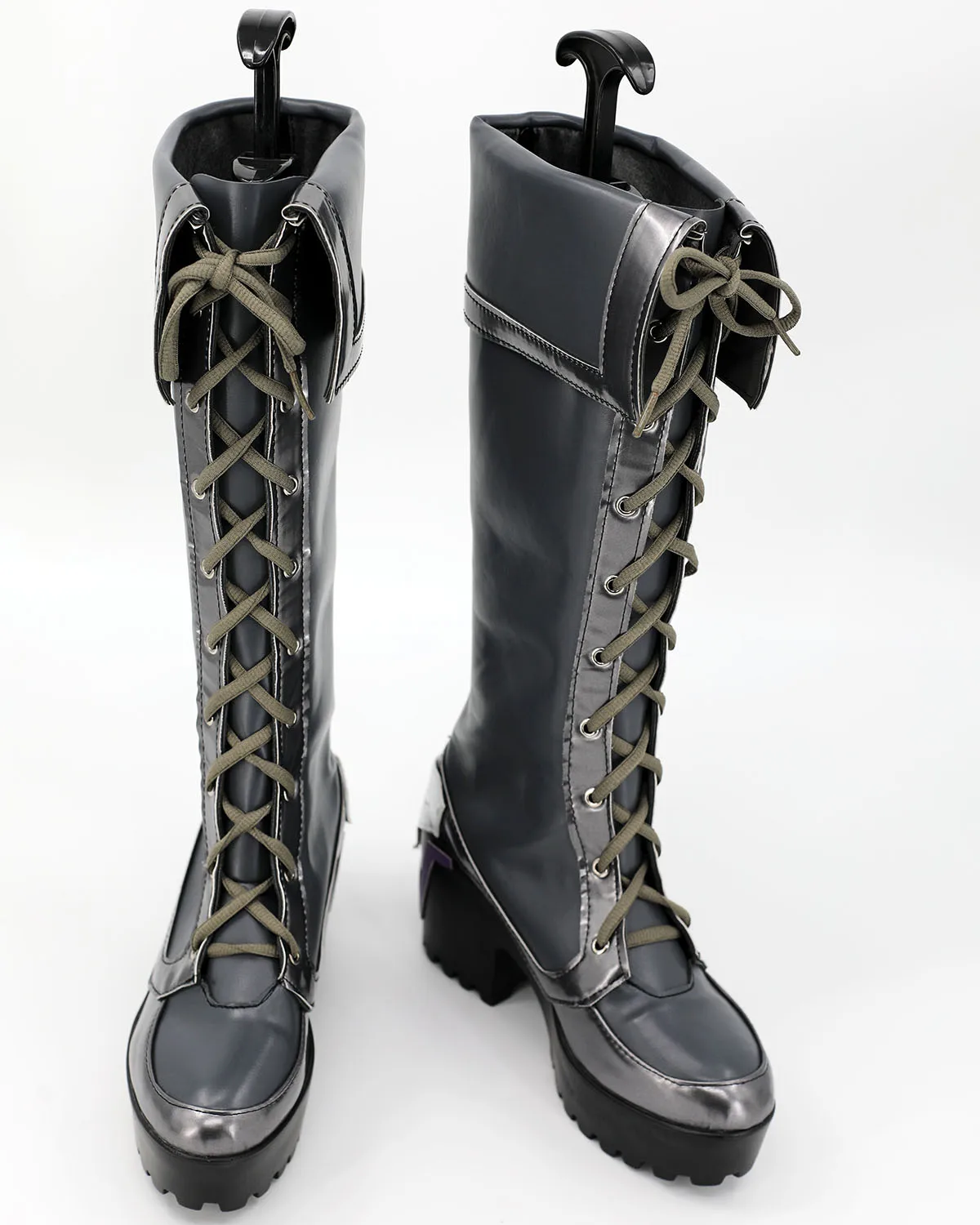 أحذية Cammy Widowmaker التأثيرية Street-fighter 6 Overwatchs أحذية كروس رمادية مصنوعة حسب الطلب #3