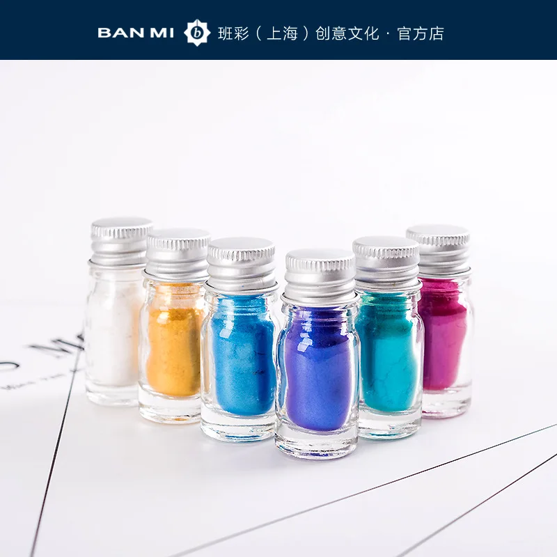 11 Colors 2/5ml DIY Fountain Pen Ink Glitter Gold Silver Colorful Powder Refill for Writing  Office School Supplies Stationery
