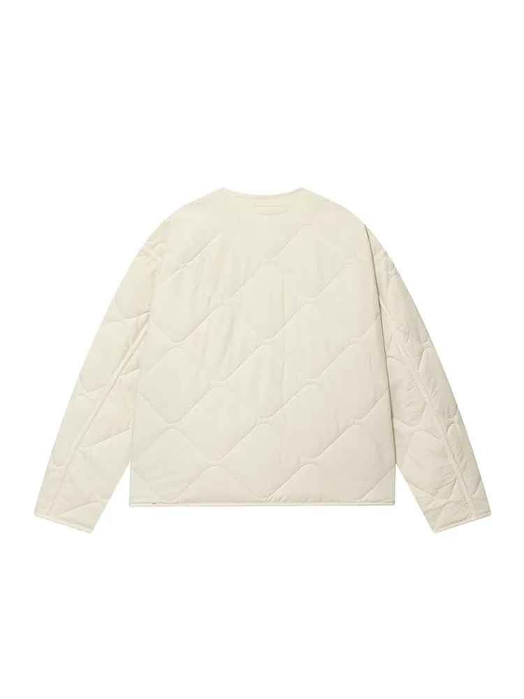 2025 chaquetas de otoño para mujer, abrigos acolchados, moda sólida, holgada, forro de algodón de un solo pecho, chaqueta de calle elegante para mujer, prendas de vestir exteriores