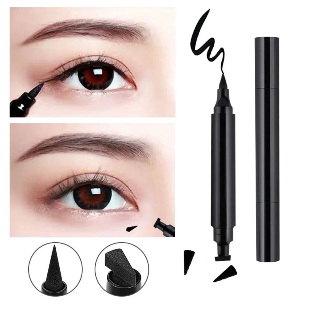 개인 라벨 더블 엔드 리퀴드 아이라이너 커스텀 로고, 오래 지속되는 방수, 빠른 건조, 얼룩 방지, 내추럴 메이크업 도매