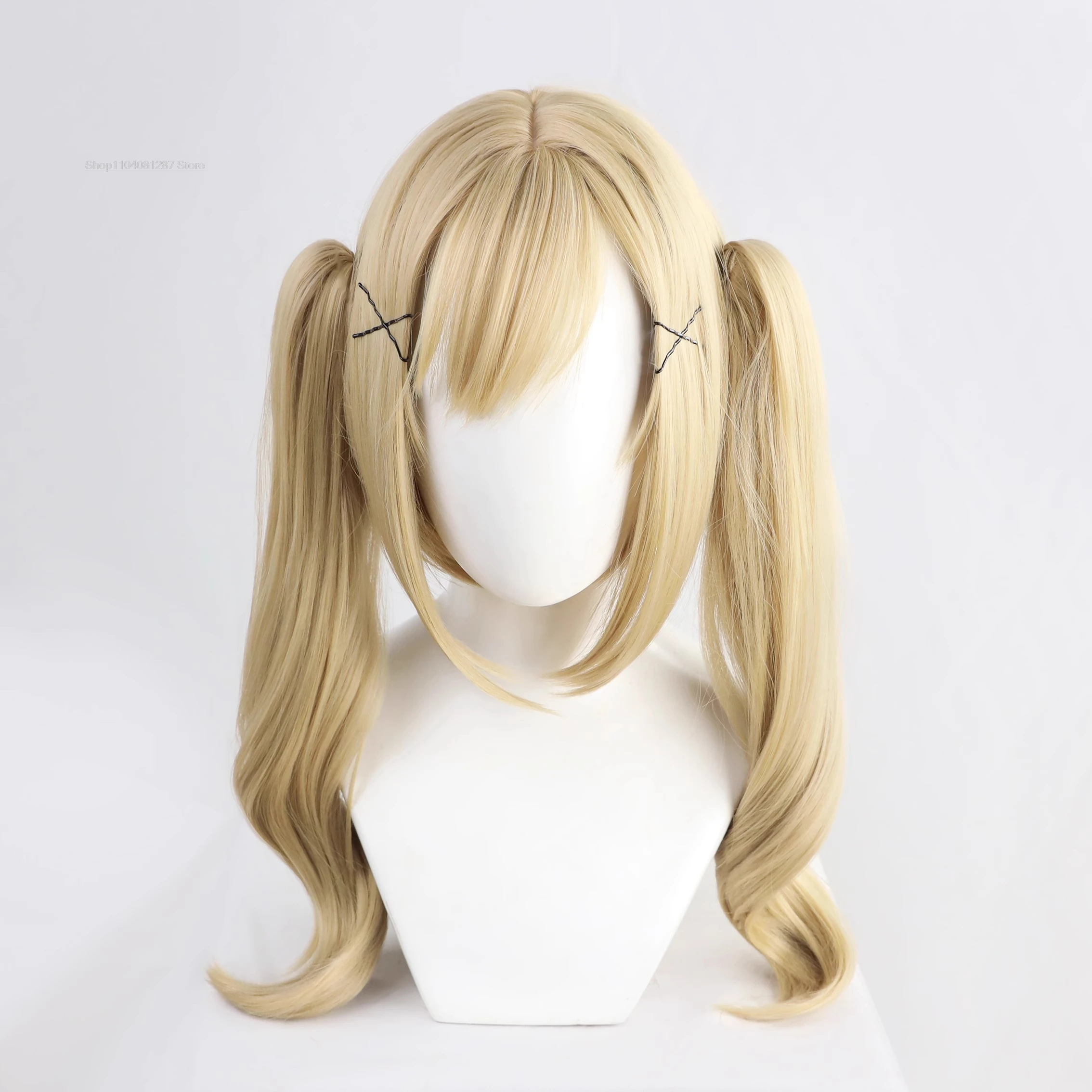 BanG Dream! Girls Band Party! Ichigaya Arisa Golden Cosplay dual horsetail Wig anime party cosplay prop hair